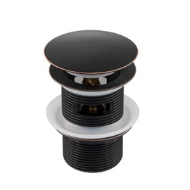 WOODBRIDGE Pop-up Drain for Freestanding Bathtub, with stainless steel Overflow, Oil Rubbed Bronze Finish, Bathtub Drain Stopper Kit Fits Most Free Standing Tubs