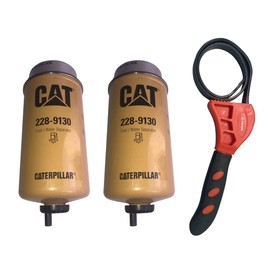 Caterpillar 228-9130 Fuel Water Separator w/IHD Strap Wrench Bundle (2)