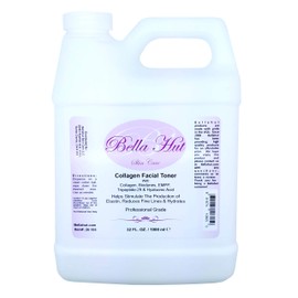 Bellahut Collagen Facial Toner with COLLAGEN, BIODYNES, EMPP & TRIPEPTIDE-29, A collagen infused toner loaded with peptides that helps tighten skin and minimize pores (32 Ounce)