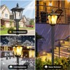 ILANCK 64 Inch Solar Lamp Post Light with Planter, 60