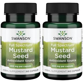 Swanson Full Spectrum Mustard Seed 400 Milligrams 60 Capsules (2 Pack)