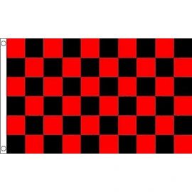 Red and Black Check Flag 5ft x 3ft
