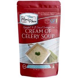 Mom's Place Gluten-Free & Dairy Free Cream of Celery Soup Mix, Equal to 2 Cans of Condensed Soup, Vegan, Nut Free & Soy Free, 2.4 oz