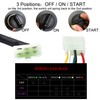 WEIYINGSI 5 Wire Ignition Key Switch with Dustproof/Waterproof Covers for