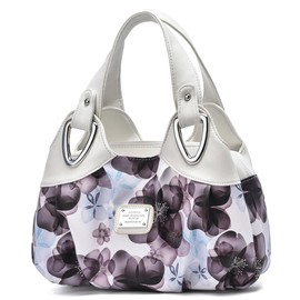 Fashion Vegan Leather Handbag for Women Multi Pocket Large Tote Bags Satchel Soft Printed Purses