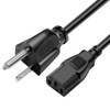 Goffeu 3-Prong AC Power Cord for Computers, TVs, Monitors, etc.