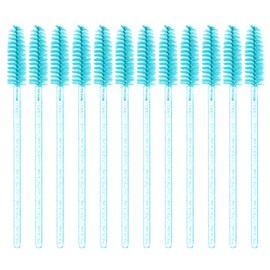 Eyelash Brushes Disposable Peacock Blue Eyelash Brushes for Makeup Cosmetic Eyelashes 100pcs Multifunction Portable Home Professional Brush Tool Set Cute Eye Makeup Eyelash Applicator for Beginners