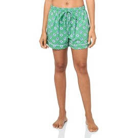 Vera Bradley Women's Cotton Pajama Shorts with Pockets (Extended Size Range), Garden Green Leaf