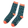 Men's Star Socks Bottle Green One Size, multicoloured