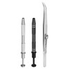 HARFINGTON 3pcs Diamond Tweezer Holder Pick Up Tool Set Stainless
