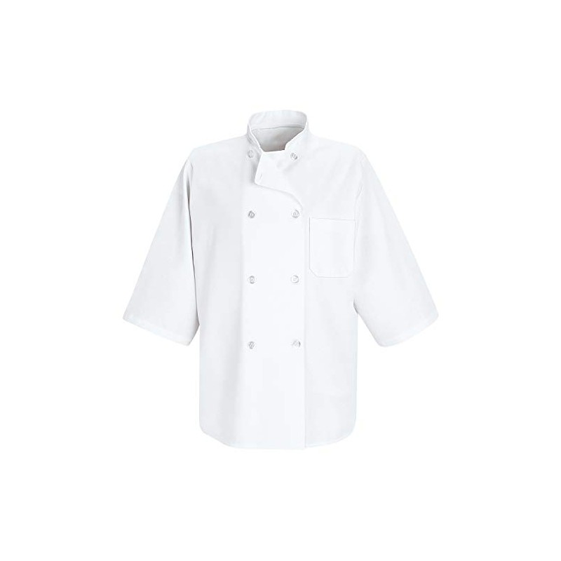 Chef Designs mens Designs® ½ Sleeve Coat chefs jackets, White,