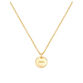 All We Are Rune Sowilo Crystal Pendant Chain Necklace for Women (Gold/Crystal)