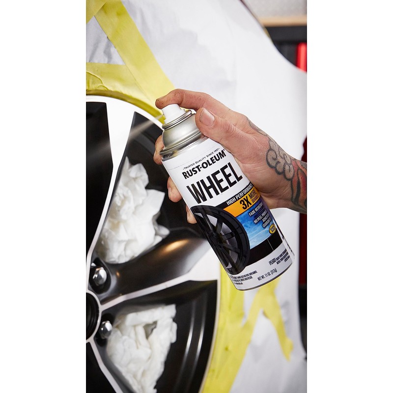 Rust-Oleum 366438-6PK High Performance Wheel Spray Paint, 11 oz, Matte