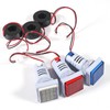 DWEII 3PCS Square LED Digital Voltmeter Ammeter Hertz Meter AC20-500V
