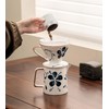 HYAXGM Pour Over Coffee Maker,Ceramic Coffee Maker With 40 pcs