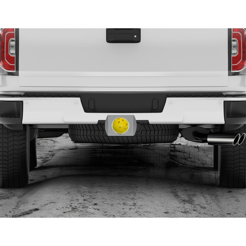 Elektroplate Pickleball All Metal Brushed Chrome Sports Hitch Cover for