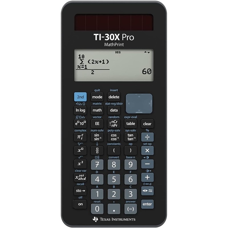 CALCUSO Standard Package Dark Grey with Calculator TI-30X Pro Mathprint