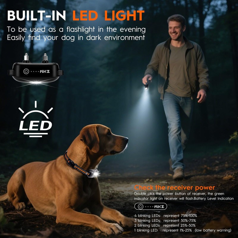 3 Dog Shock Collar with Remote,4200FT Dog Training Collar with