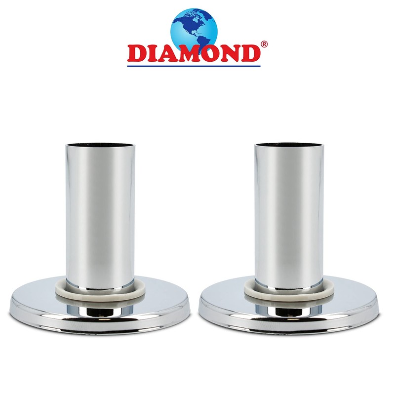 Heating Pipe Cover Set, Diameter 20 mm, Chrome, Made of