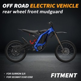 Funparts Sur Ron Rear Cushion Fender,Carbon Fiber Motorcycle Fender Mud Guard for Surron Sur Ron Light Bee X/S Segway X260 X160 Electric Dirt Bike Gold