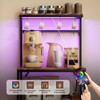Kitchen Bakers Rack with Power Outlet & LED Lights, Small