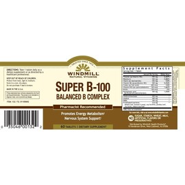 Vitamin B-100 COMPLEX TAB WMILL Size: 60