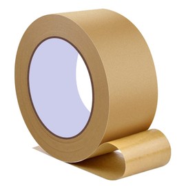 Chyaya Brown Kraft Paper Tape 48mm x 50m, Strong, Sticky, Recyclable Parcel Tape for Picture Framing, Packing Parcels & Cardboard Boxes, 1 Roll
