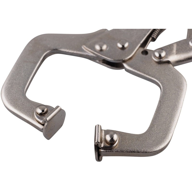 NUZAMAS (Set of 2) 9" Locking C-Clamp with Swivel Pads