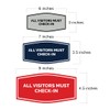 Signs ByLITA Fancy All Visitors Must Check-in Sign (Blue) -
