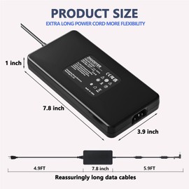 330W AC Charger Fit for HP OMEN 17 17-ck1000 17-ck2000 M34603-001 ADP-330BB TPN-DA60 M34531-003, Charger Fit for TPN-Q266 TPN-DA60 ADP-330BB BF M34531-003 M34603-001 Laptop Power Supply Adapter Cord
