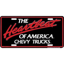 Signs 4 Fun Slact Chevy Truck Heartbeat, License Plate