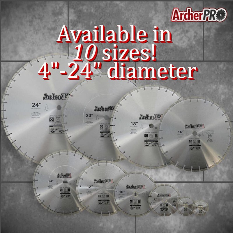 Archer Pro 10" in. General Purpose Diamond Saw Blades for