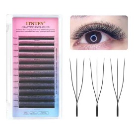 Extensiones De Pestañas Itntfn Mink 3d Forma U Naturales