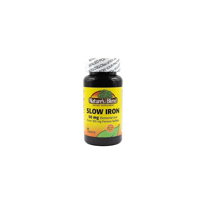 Nature's Blend Slow Iron 50 mg (160 mg) Compare to