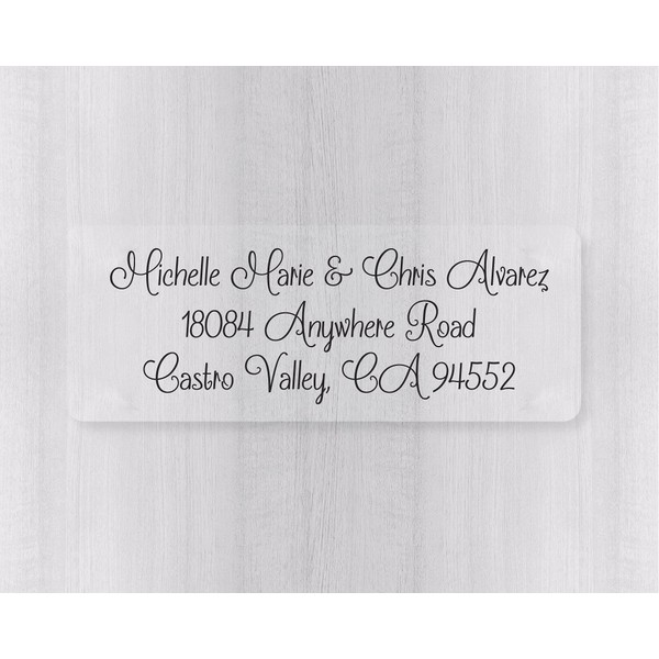 60ct - Return Address Clear Transparent Wedding Invitation Labels/Stickers/Seals (#317-C)