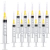15 Pack 2.5ml 25Ga Plastic Syringe with Measurement for Scientific