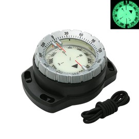 HEIYE Underwater Compass 50M Underwater Diving Compass Luminous Dive List Compass Waterproof Navigation Tool with Elastic Rope for Diving, Camping and Other Outdoor Activities