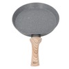 Frying Pan Wood Handle Aluminum Alloy Cooking Skillet Fast Heating