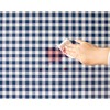 Oilcloth Tablecloth Washable Square 140 x 200 cm Checked Blue