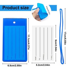 SKHAOVS 10 Pcs PVC Luggage Tags, Suitcase Tags with Name ID Labels, Luggage Labels Travel Tags Baggage Labels, Waterproof Travel Accessories for Quickly Spot Baggage Suitcase Backpacks (Multicolour)