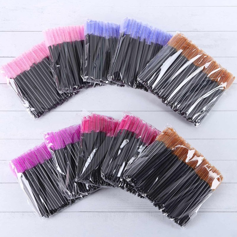 Tbestmax 1000 Varitas de Mascara Desechables Cepillos de Pestañas Spoolies