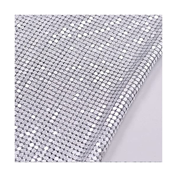 Creativesugar Craft Material Metal mesh Squin Fabric cuttable for Clothing