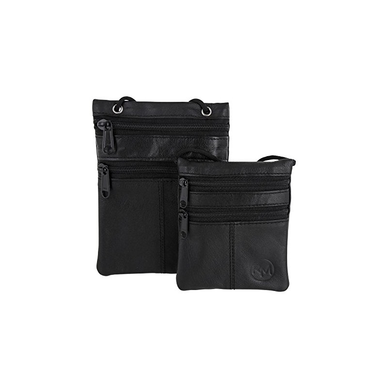 ReNa-Retail High-quality chest bag, genuine leather, Black 2 Small