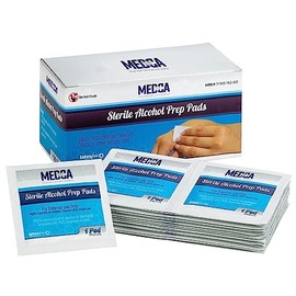 MEDca Almohadillas de preparación de alcohol, estériles, medianas, 2 capas, paquete de 100