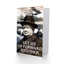 Wee Blue Coo WAR CHURCHILL WINSTON MILITARY VICTORY UK BRITAIN WW2 GREETINGS CARD