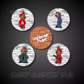 Chipmunk Punk Replica Button 5-Pack Alvin Simon Theodore David Seville Dave