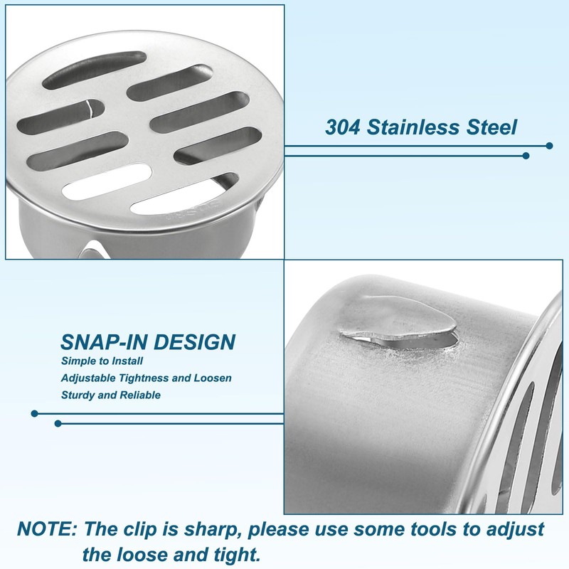 PATIKIL Gutter Guard, 2 Pack 304 Stainless Steel Downspout Strainer,