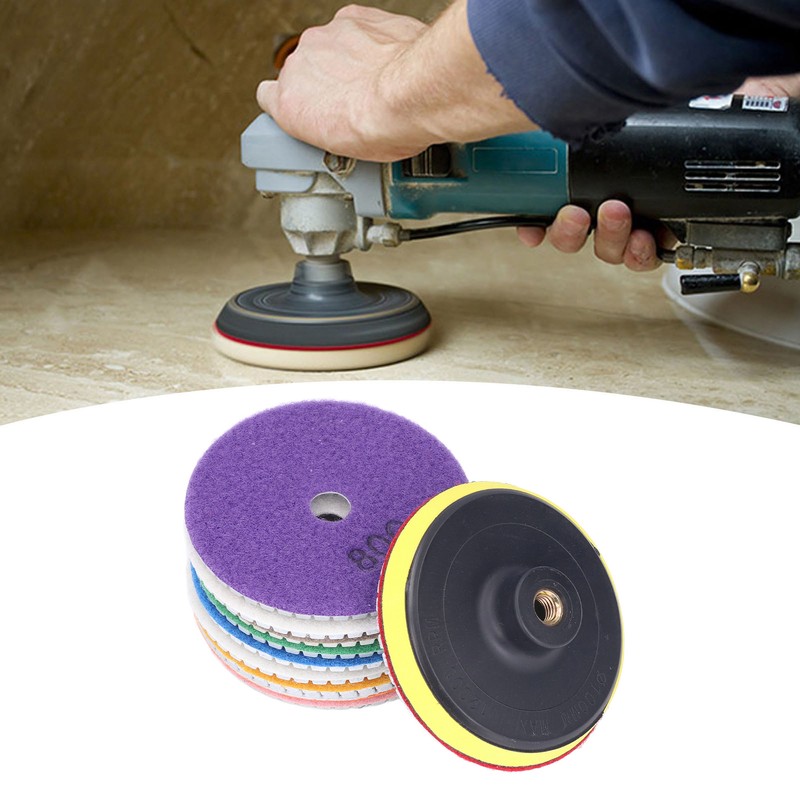11Pcs/Set Diamond Polishing Pads Sanding Abrasive Disc with Backer Pad