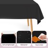 5 Pack Plastic Disposable Tablecloth 54"x108" Black Waterproof Plastic Table