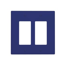 Spshian Outlet Covers Dark Blue 2 Gang Double Rocker Light Switch Cover Plate Decorative Switch plates Electrical Wall Plates GFCI Socket Cover for Bathroom Home Decor